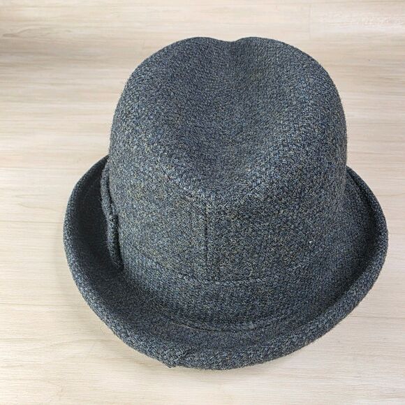 Vintage Tweed Wool Towncraft Fedora Hat Gray Size Small 6 3/4 - 6 7/8 - Picture 4 of 13
